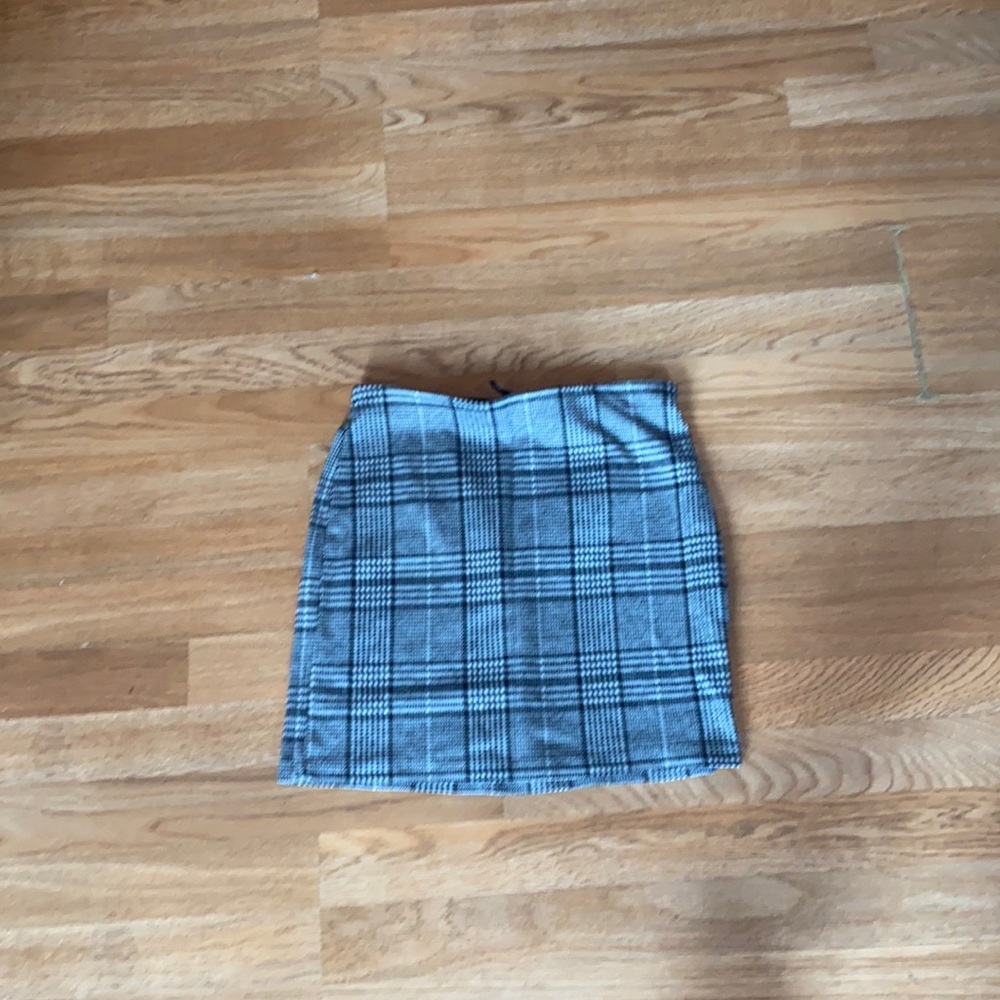 H&M plaid skirt worn lightly